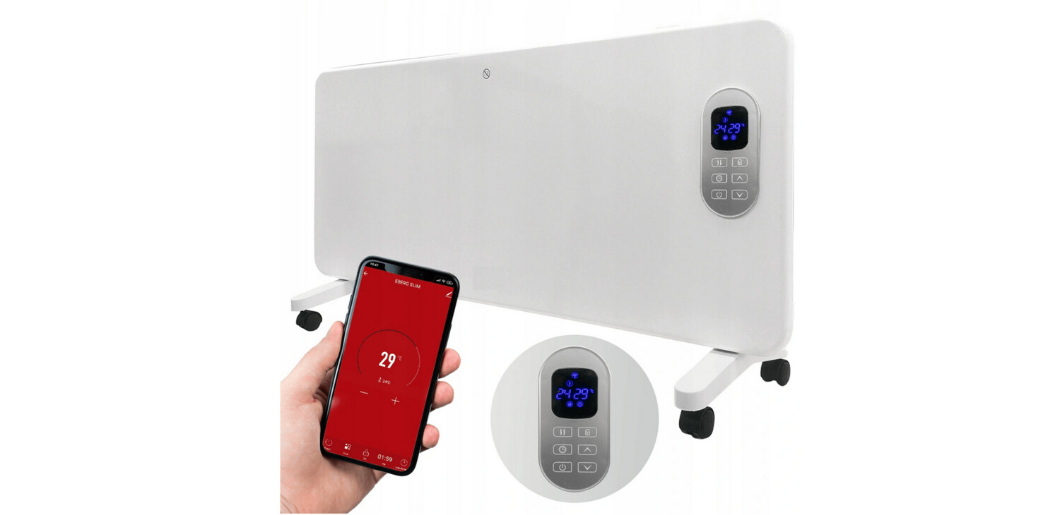 Elektrische Konvektorheizung Heizung SLIM 2000W + WiFi Steuerung APP