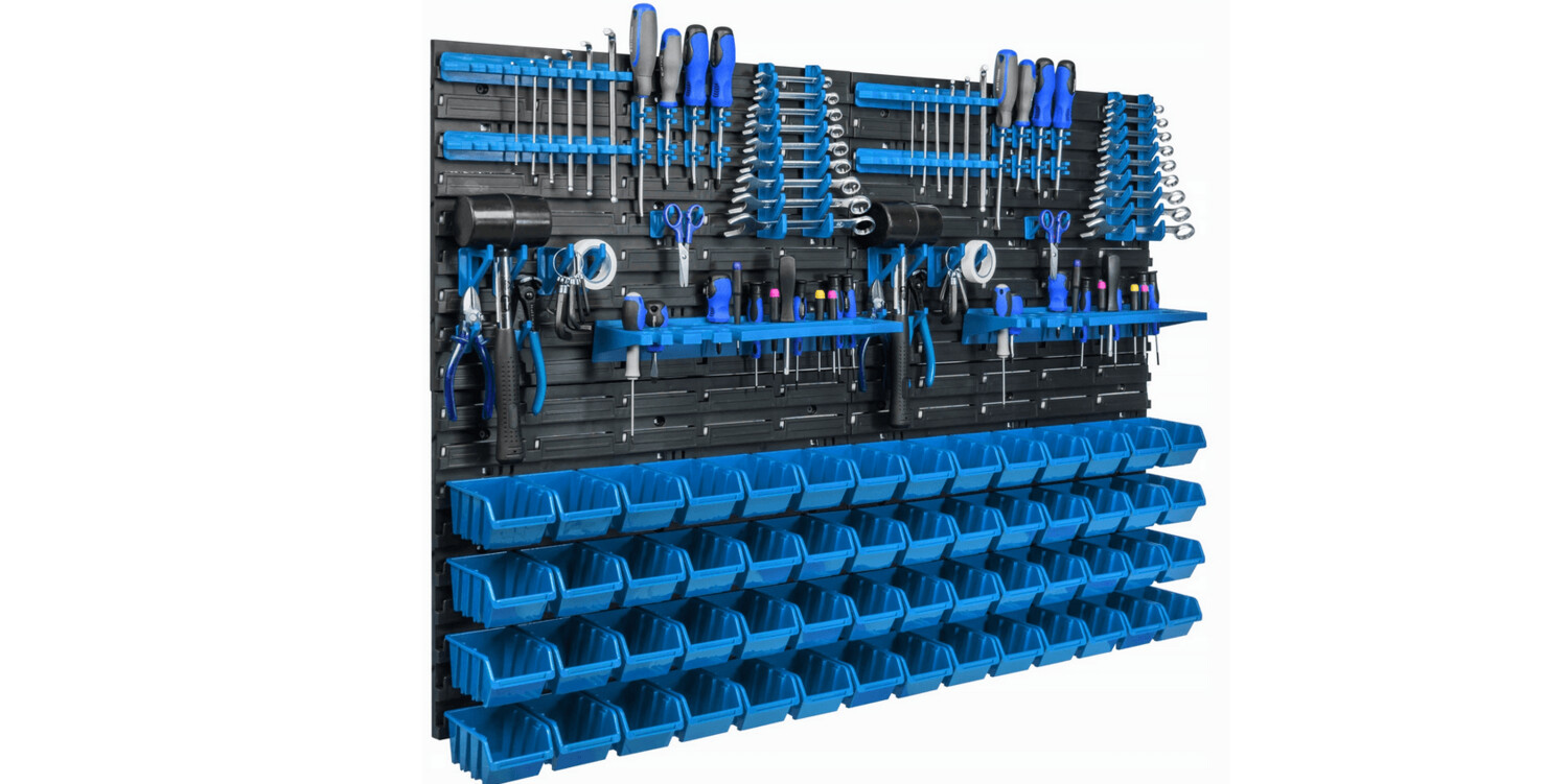 *BESTSELLER* Werkzeugwand 115x78 Set Werkzeughaltern mit Lochwand Lagersystem Warkzeuglochwand Wandregal Werkstattregal Set