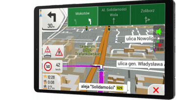 Navigation für LKW Bus PKW Camper iGO ANDROID mit Samsung Tablet mit Halter und Ladegerät 12/24V