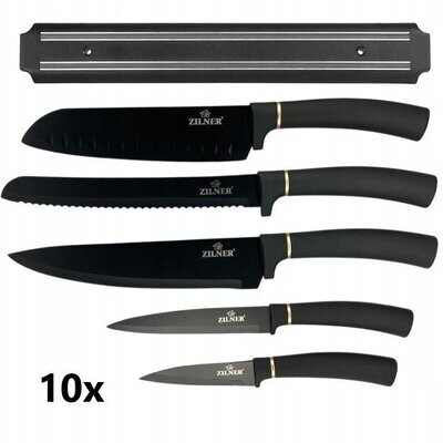 10x Premium je 6 Teile Messerset Messer Magnet Messerblock Magnethalter Kochmesser Set 10x Premium je 6 Teile Messerset Messer Magnet Messerblock Magnethalter Kochmesser Set