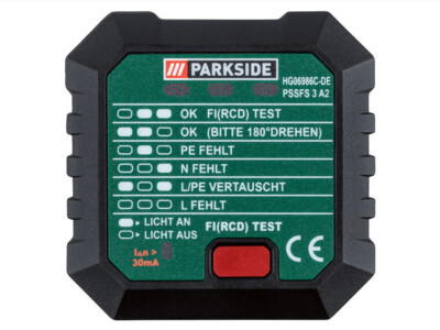 PARKSIDE Steckdosentester »PSSFS 3 A2«, LED-Anzeige