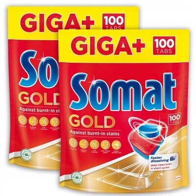 Somat Gold Tabs mit Tiefenreinigung Sparpack 4x100 Tabs XXL Pack