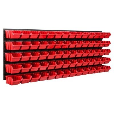 Werkstattregal Werkzeugwand Garage 115x39cm komplett Set mit 70 Materialboxen Werkstattregal Werkzeugwand Garage 115x39cm komplett Set mit 70 Materialboxen