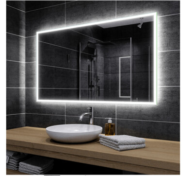 BADSPIEGEL mit LED Beleuchtung Wandspiegel Lichtspiegel 120x80cm BADSPIEGEL mit LED Beleuchtung Wandspiegel Lichtspiegel 120x80cm