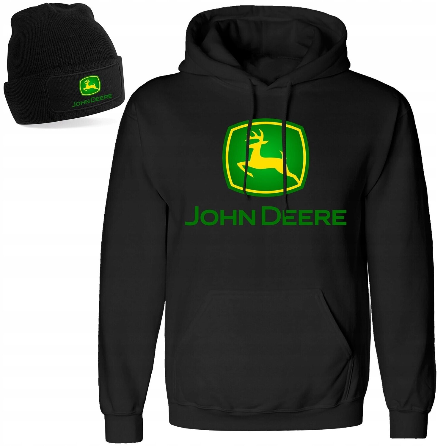 JOHN DEERE PREMIUM Kapuzenpullover Hoodie Sweatshirt Pullover Pulli Herren & Mütze im Set