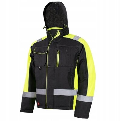 Premium Edition warme Winterjacke mit Reflektoren und Kapuze