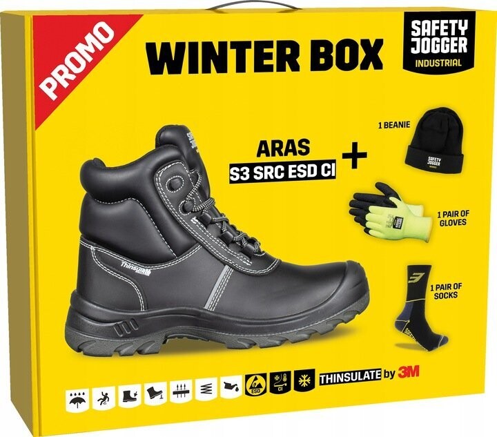 Premium 3D Design Winter-Box S3 Arbeitsschuhe Sicherheitsschuhe ARAS kompett Set