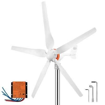Windkraftanlage Windrad max.500W Windgenerator 12V Windturbine 5-Nylonfaser-Klingen Komplett-Set 2,0-50 m/s Wind Turbine Generator -40 bis 80°C