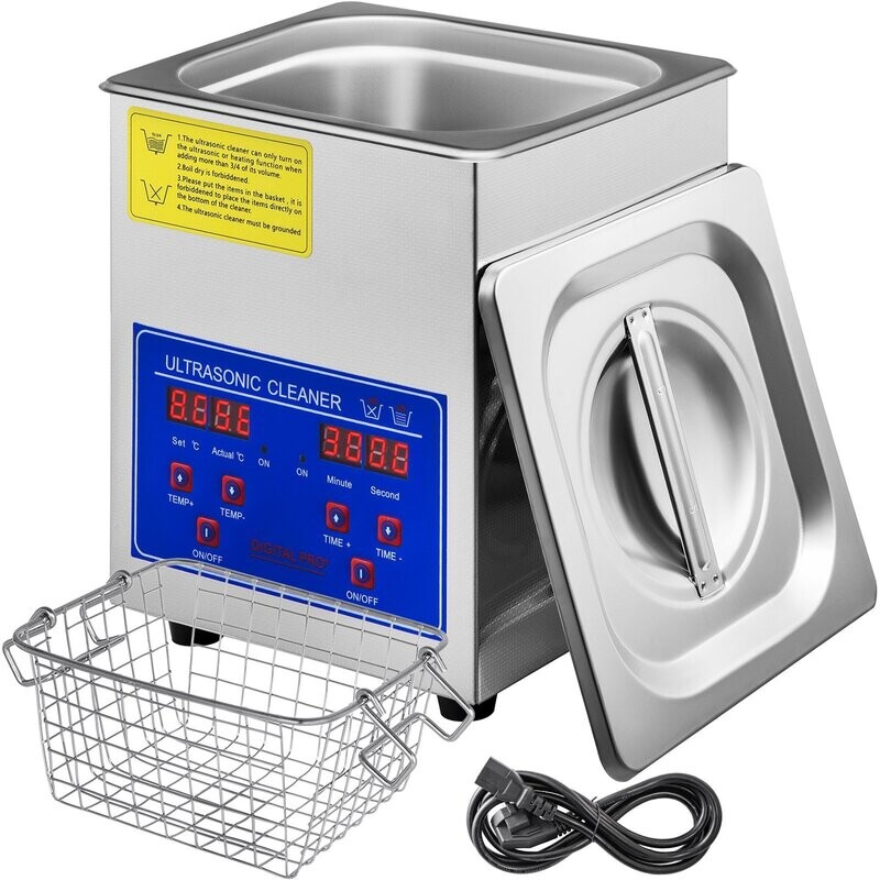 Ultraschallreiniger 2L Reiniger Ultraschall Ultrasonic Cleaner Ultraschallreinigungsgerät Edelstahl mit Digitaler Anzeige