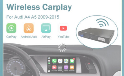 Wireless Apple CarPlay Android Auto Interface für Audi A4 A5 2009-2015 mit Mirror Link AirPlay MMI 3G 3G+