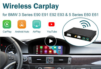 Wireless Apple CarPlay Android Auto Interface für BMW 3 Serie E90 E91 E92 E93 5 Serie E60 E61 2008-2013 mit Mirror Link AirPlay