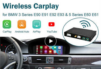 Wireless Apple CarPlay Android Auto Interface für BMW 3 Serie E90 E91 E92 E93 5 Serie E60 E61 2008-2013 mit Mirror Link AirPlay