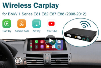 Wireless Apple CarPlay Android Auto Interface für BMW 1 Serie E81 E82 E87 E88 2008-2012 mit Mirror Link AirPlay