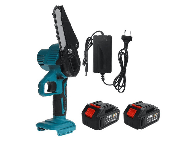 Akku-Kettensäge mit 2x Akku und Ladegerät 1200W Starter Set