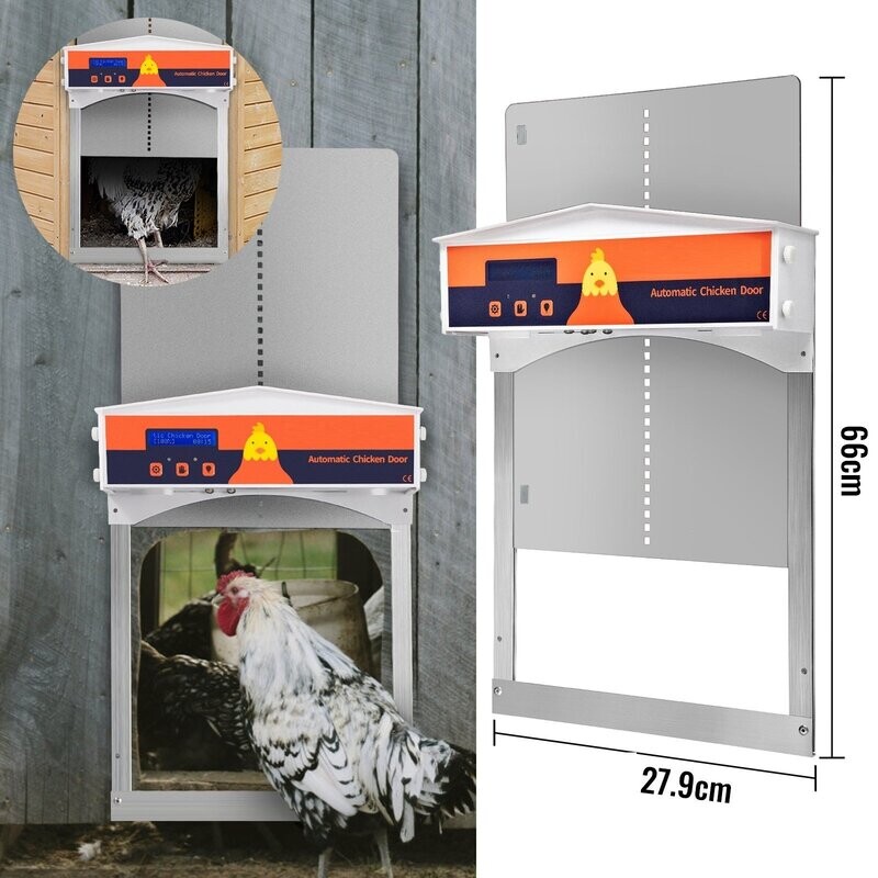 Automatische Hühnerstalltür Verzinktes Eisen/ABS Hühnerklappe Grau Hühnertür Lichtempfindlich Aluminium Lichtsensor Zeitschaltuhr zum Öffnen und Schließen am Abend und am Morgen Huhn Automatische Hühnerstalltür Verzinktes Eisen/ABS Hühnerklappe Grau Hühnertür Lichtempfindlich Aluminium Lichtsensor Zeitschaltuhr zum Öffnen und Schließen am Abend und am Morgen Huhn