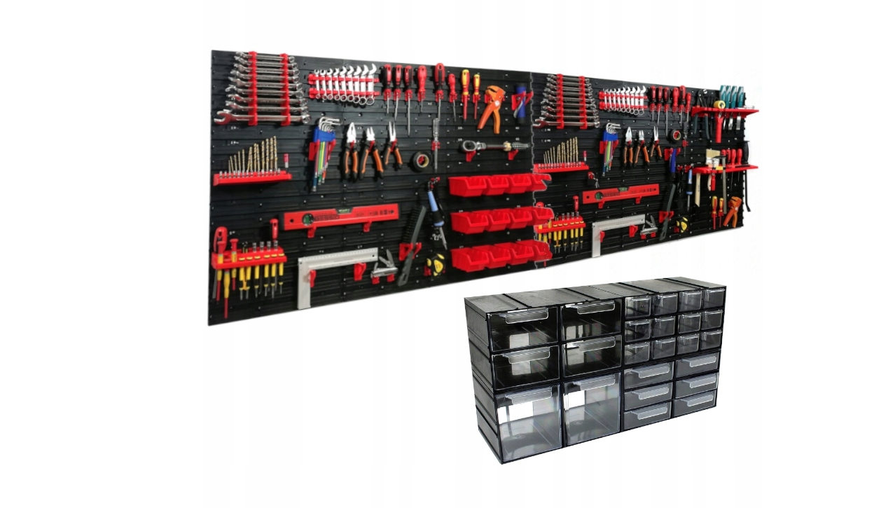 #BESTDEAL# Werkzeugwand 240x80cm komplett Set mit extra Sortierboxen