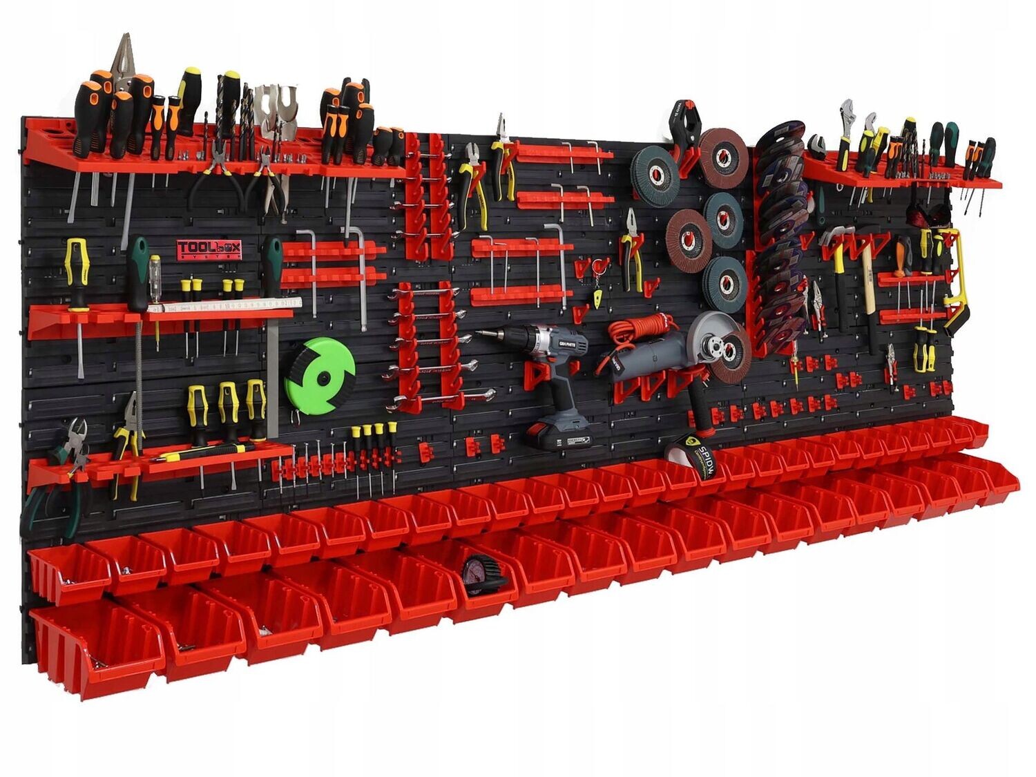 Werkstattregal Werkzeugwand Garage 240x80 cm komplett Set