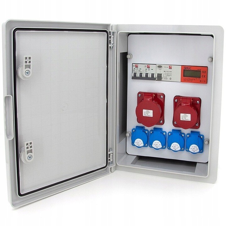 Elektro-Wandverteiler 1x 16A / 32A 4x230V komplett Set Baustromverteiler abschließbar