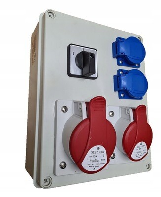 Elektro-Wandverteiler 1x 16A 1x32a 2x230V mit Hauptschalter Baustromverteiler Elektro-Wandverteiler 1x 16A 1x32a 2x230V mit Hauptschalter Baustromverteiler