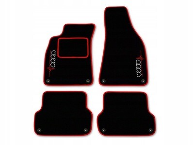 Handmade Velourmatten Fußmatten SET FARBWAHL für AUDI A3 8P (2003 - 2013) + STICKEREI FARBWAHL