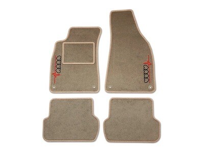 Handmade Velourmatten Fußmatten SET für AUDI Modellauswahl + STICKEREI Handmade Velourmatten Fußmatten SET für AUDI Modellauswahl + STICKEREI