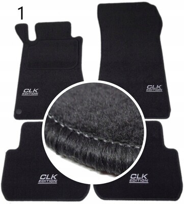 Handmade Premium Fußmatten Velour SET FARBWAHL für MERCEDES CLK W208 + STICKEREI Handmade Premium Fußmatten Velour SET FARBWAHL für MERCEDES CLK W208 + STICKEREI
