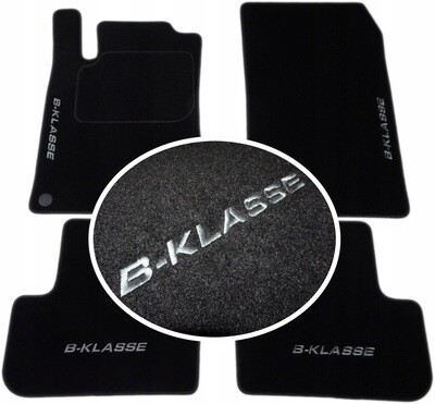 Handmade Premium Fußmatten Velour SET FARBWAHL für MERCEDES B-KLASSE W246 + STICKEREI Handmade Premium Fußmatten Velour SET FARBWAHL für MERCEDES B-KLASSE W246 + STICKEREI