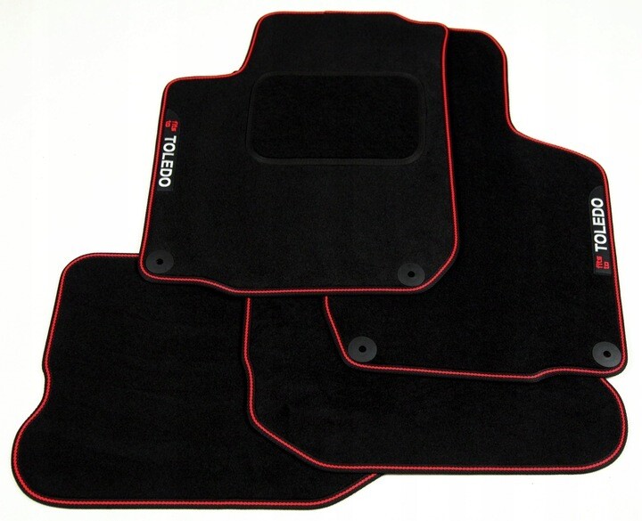 Handmade Premium Fußmatten Velour SET für Seat Leon ab 2004  + STICKEREI
