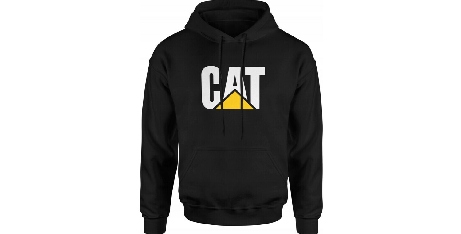 CAT PREMIUM Kapuzenpullover Hoodie Sweatshirt Pullover Pulli Herren FARBWAHL, Farbwahl: Schwarz