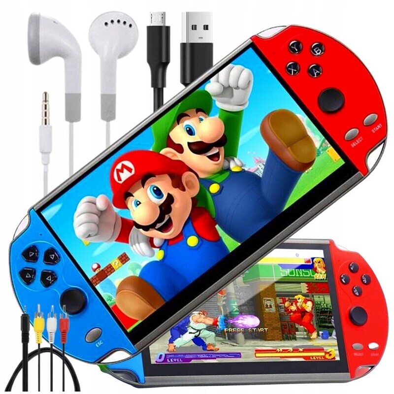 Konsole All-In-One 5,1'' Bildschirm 8GB mehr als 1000 vorinstallierte Spiele XXL Starter Set Konsole All-In-One 5,1'' Bildschirm 8GB mehr als 1000 vorinstallierte Spiele XXL Starter Set