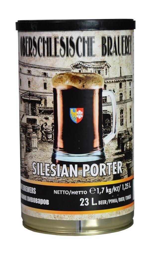 Bierkit Braukit Malzextrakt gehopft mit Hefe Bier brauen Braupaket für 23l Premium Sorten Auswahl, Sorte: Silesian Porter
