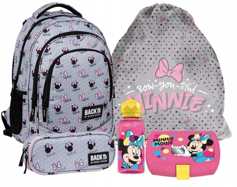 Schulranzen Rucksack Tornister Schultasche XXl Set 5 in 1  MINNIE MOUSE