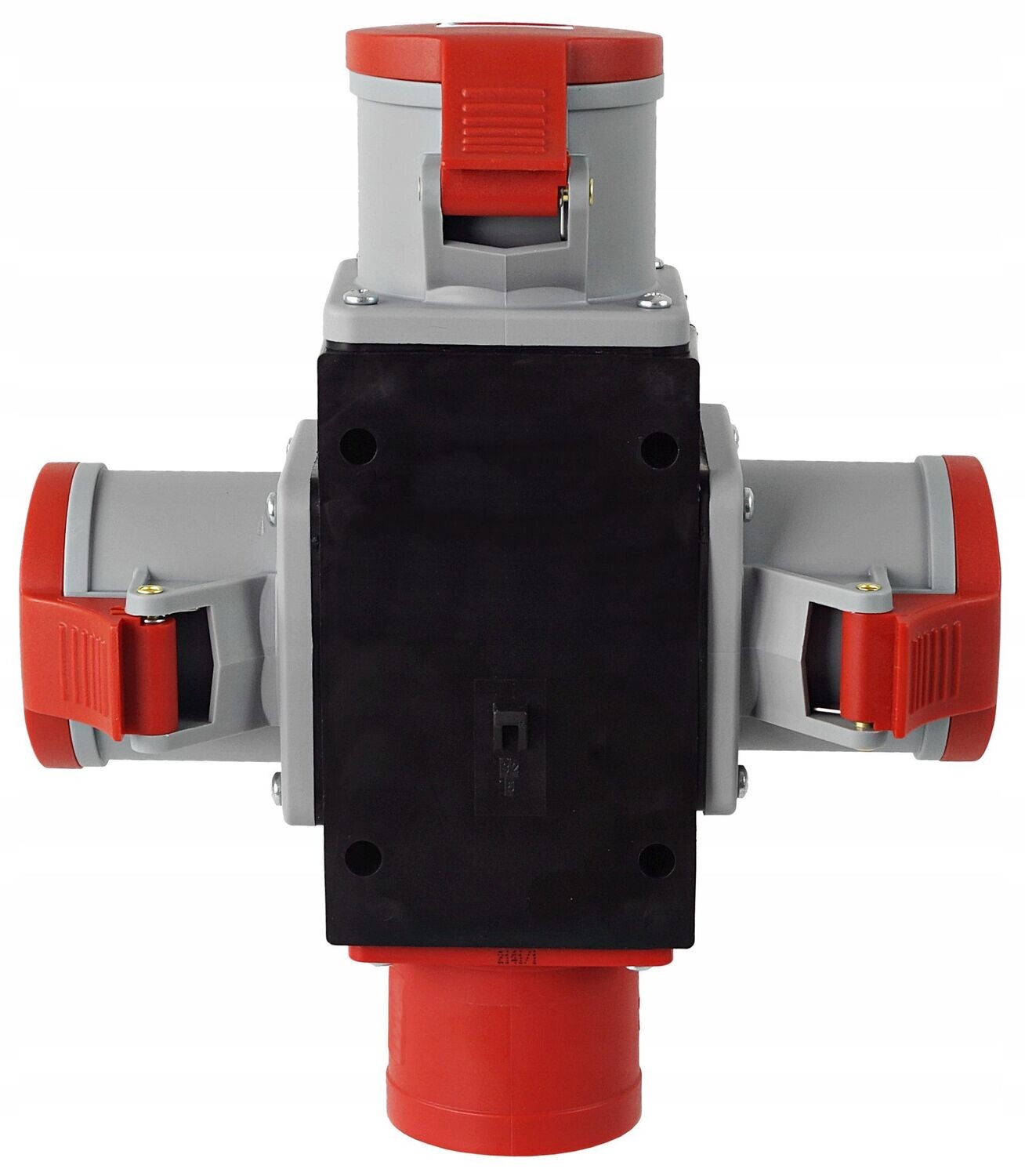 Baustromverteiler Verteiler 16A/32A T-Stück hat drei Buchsen mit Klappen IP44
