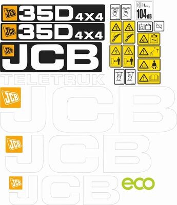 SATZ AUFKLEBER FÜR EINEN JCB TELESKOPLADER 30D, 30D 4x4, 35D, 35D 4x4 SATZ AUFKLEBER FÜR EINEN JCB TELESKOPLADER 30D, 30D 4x4, 35D, 35D 4x4
