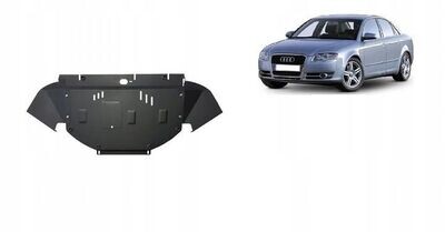 Stahl Motorabdeckung Unterfahrschutz Audi A4 B7 All Road 05-2008 Umrüstung mit Anbaumaterial Set