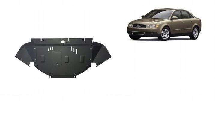 Stahl Motorabdeckung Unterfahrschutz Audi A4 B6 2.4B/3.0B/2.5TDI Umrüstung mit Anbaumaterial Set Stahl Motorabdeckung Unterfahrschutz Audi A4 B6 2.4B/3.0B/2.5TDI Umrüstung mit Anbaumaterial Set