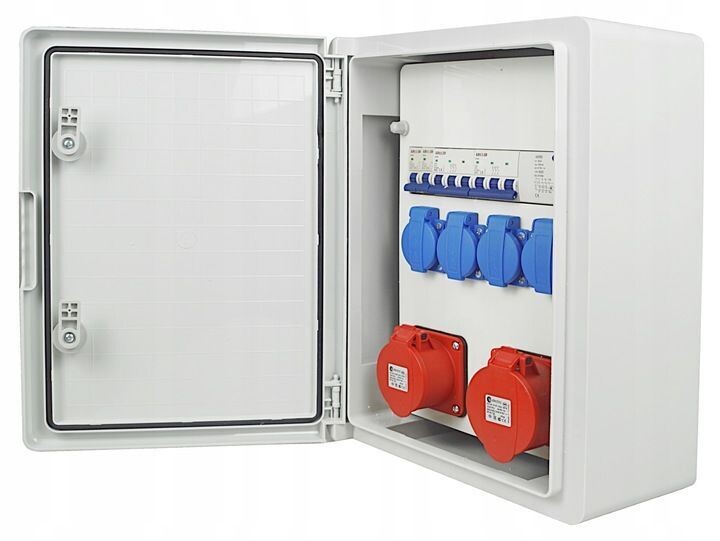 Schaltanlage Elektro-Wandverteiler 1x 16A / 1x 32A /4x230V komplett Set Baustromverteiler