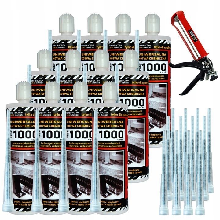 12x Injektionsmörtel Verbundmörtel Dübel Chemie Schwerlast Sortiment Starter Set