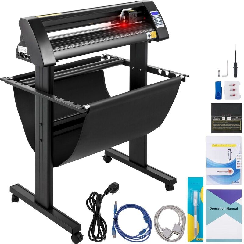 Vinyl Schneideplotter Folienschneider 720mm Schnittgeschwindigkeit 800 mm/s, Hobbyplotter Max. Schnittstärke 3 mm, LCD-Anzeige, Schrittmotor, Schneide Druck Plotter Halbautomatisch Vinyl Schneideplotter Folienschneider 720mm Schnittgeschwindigkeit 800 mm/s, Hobbyplotter Max. Schnittstärke 3 mm, LCD-Anzeige, Schrittmotor, Schneide Druck Plotter Halbautomatisch