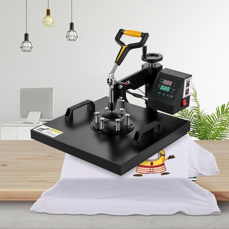 Transferpresse Wärmepresse 38 x 38 cm 220 V, Transferpresse 1500 W, Textilpresse 14 x 7,6 cm, Hemdenpresse Max. 250 °C, Sublimationspresse, Hobby T-Shirt Presse 360 Grad schwenkbare Basis Transferpresse Wärmepresse 38 x 38 cm 220 V, Transferpresse 1500 W, Textilpresse 14 x 7,6 cm, Hemdenpresse Max. 250 °C, Sublimationspresse, Hobby T-Shirt Presse 360 Grad schwenkbare Basis