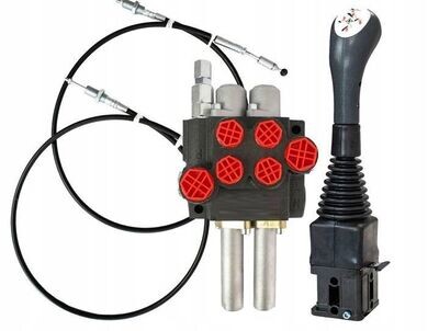 2-teiliger 80-l-Hydraulikverteiler mit doppelseitigen Verriegelungen Hydraulikventil Joystick Kreuzschaltung Bowdenzug Frontlader komplett Set 2-teiliger 80-l-Hydraulikverteiler mit doppelseitigen Verriegelungen Hydraulikventil Joystick Kreuzschaltung Bowdenzug Frontlader komplett Set