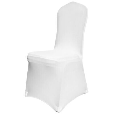 50x Universal Premium Weiße Elegante Stuhl Husse Set Stuhlhussen Stretch Stuhlüberzug Stuhlbezug Stuhlschutz Hochzeit Wedding Party Veranstaltung