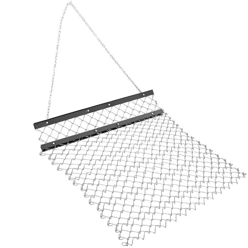 Schleppe Wiesenegge Stahl Wiesenschleppe 1,2x1,5m Feldegge Vertikutierer Traktor Nivellieren von Boden für Schotterauffahrten Spielfelder Höfe usw.