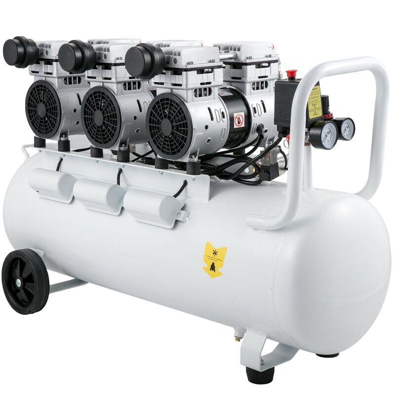 Silent Luftkompressor Flüster Kompressor Ölfrei 100L Druckluft Leise mit 2 Manometer für Werkstatt Silent Luftkompressor Flüster Kompressor Ölfrei 100L Druckluft Leise mit 2 Manometer für Werkstatt