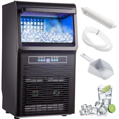 Restaurant Bistro Bar Eiswürfelbereiter 350 W Würfeleismaschine Automatische Eismaschine 5kg Eisspeicherkapazität Eiswürfelmaschine Einstellbare Eisdicke