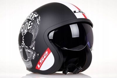 Starter Set Retro Motorrad Helm mit Sonnenblende Größenwahl