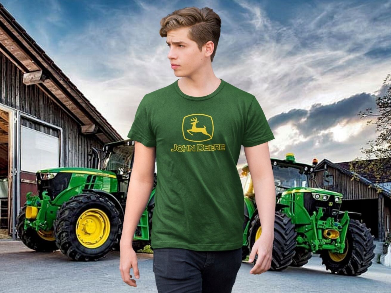 JOHN DEERE PREMIUM Shirt  T-Shirt Set