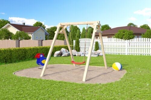 Kinderspielgerät Karibu Schaukel Einzelschaukel naturbelassen Set Kinderspielgerät Karibu Schaukel Einzelschaukel naturbelassen Set