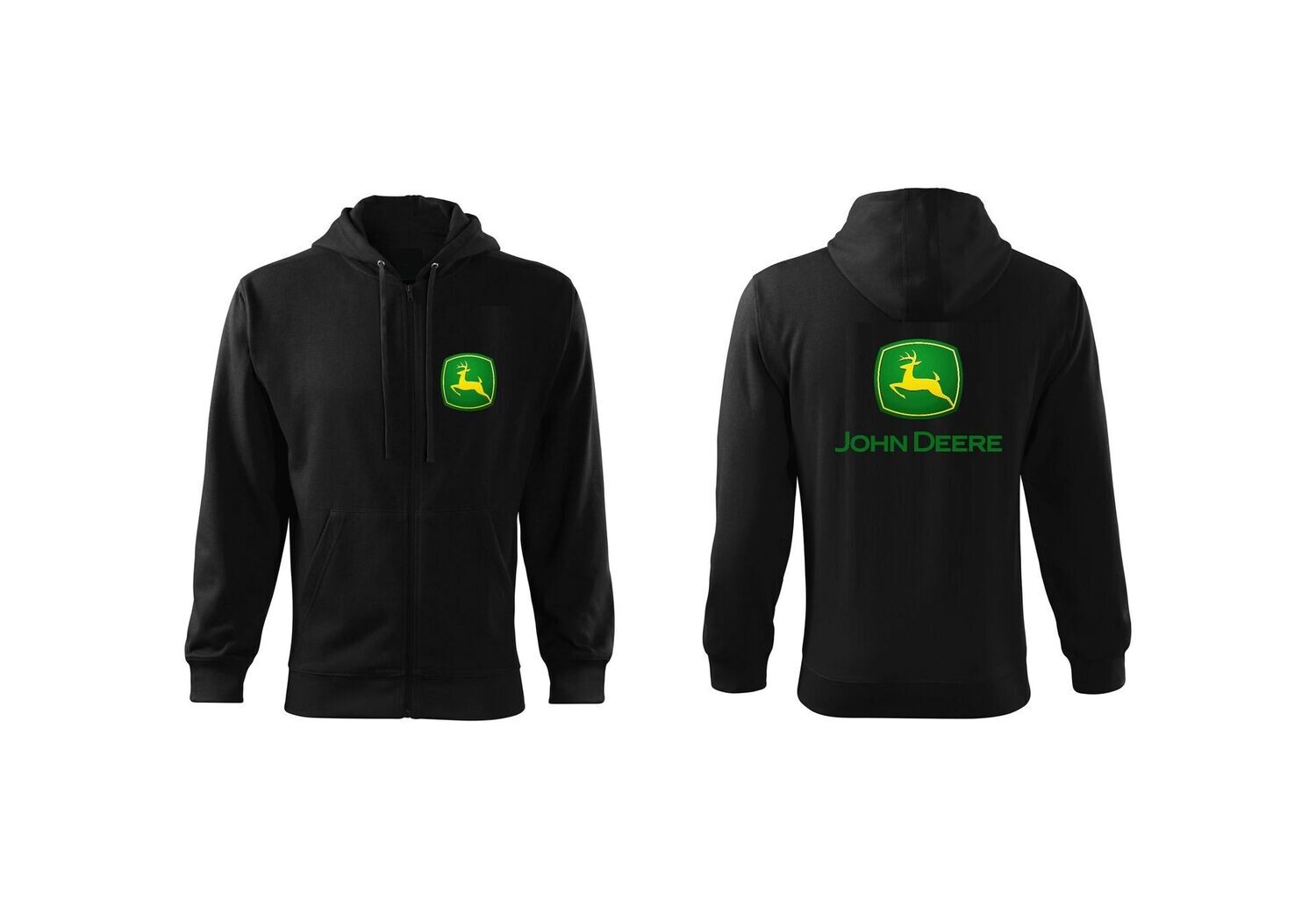 JOHN DEERE Sweatshirt mit Kapuze Reißverschluss Arbeitsjacke Jacke Herren Größenwahl Farbwahl