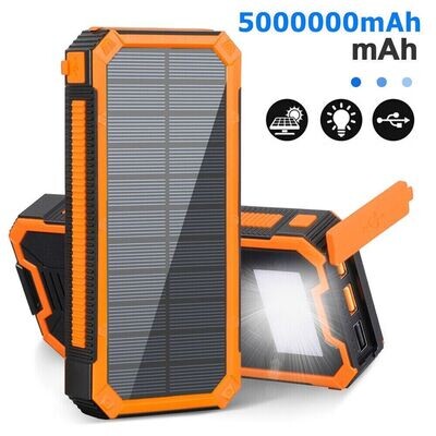 Solar Power Bank Tragbar Externer Batterie Ladegerät für alle Handys